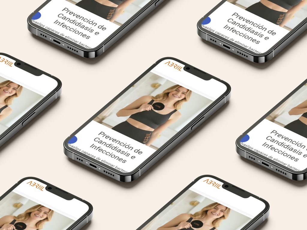 Versión móvil de la tienda online Abrill
