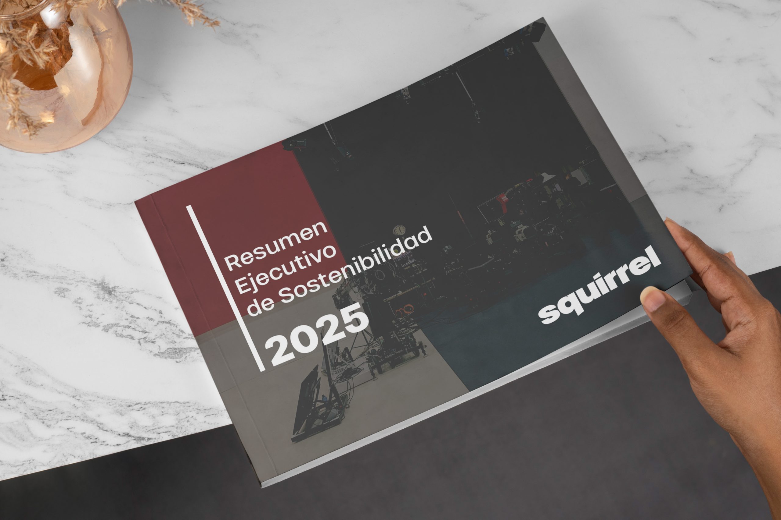 Ejemplo de portada en la maquetación de EINF para Squirrel Media.