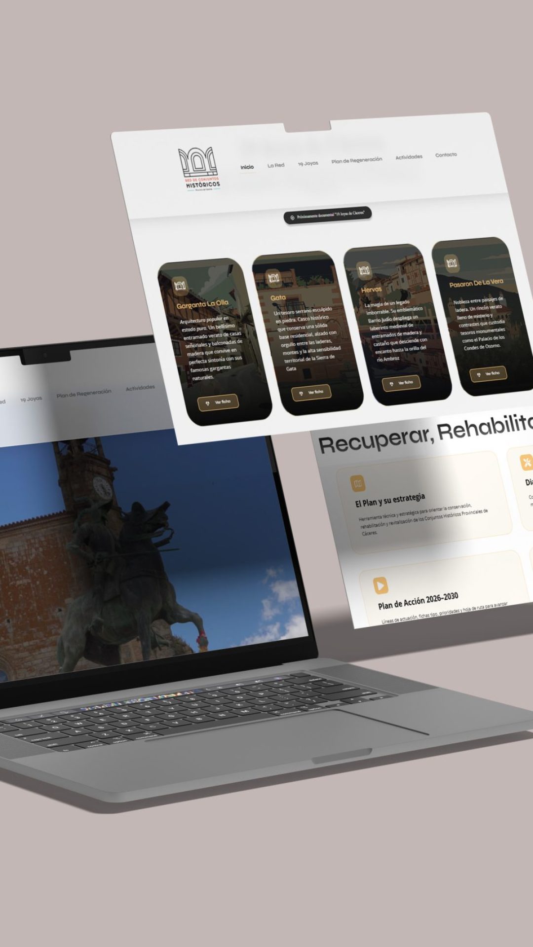 Cáeres Agenda 2030 - Website design with different pages